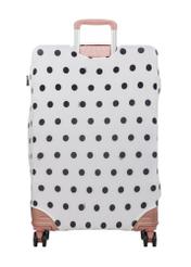 Чохол для великої валізи в горошок AW-013-0007-0P-L(W26), вигляд виробу зі зворотного боку валізи.
