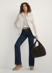 Коричнева замшева жіноча сумка-шопер TORES-1177-1I(W26)