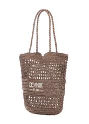 Жіноча сумка-шопер солом'яно-коричневого кольору TOREC-0924-1H(W26), діагональний вигляд виробу на білому тлі.