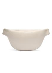 Кремова жіноча поясна сумка з монограмою TOREC-1158-0B(W26), вигляд виробу ззаду на білому фоні.