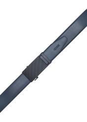 Чоловічий темно-синій шкіряний ремінь PASMS-0269-7E(W26), вигляд виробу зверху на білому фоні.