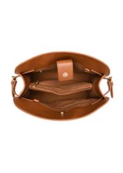 Бежева велика жіноча сумка TOREC-1202-0P(W26), вигляд товару всередині на білому тлі.