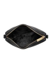 Чорна маленька шкіряна жіноча сумка TORES-1241-99(W26), вигляд товару всередині на білому тлі.