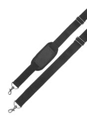 Чорна велика косметичка WALNY-0045-99-14(W26), вигляд ремінця виробу на білому фоні.