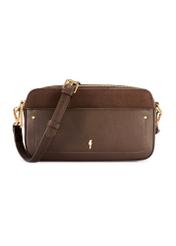 Маленька коричнева жіноча сумочка TOREC-1173-1I(W26), вигляд виробу спереду на білому тлі.