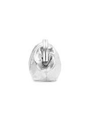 Срібна шкіряна жіноча сумка TORES-1175-92(Z25), вигляд виробу збоку на білому фоні.