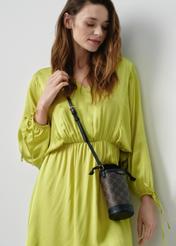Коричнева жіноча сумка з монограмою TOREC-0895-98(W24)-04