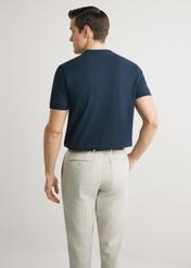 Чоловіча поло темно-синього кольору POLMT-0061-7E(W26)