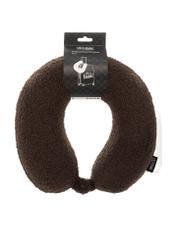 М'який коричневий підголівник AW-014-0003-1H(W26), вигляд виробу з упаковкою на білому тлі.