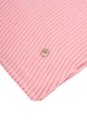 Світло-рожева жіноча хустка SZADT-0217-5D(W26), крупний план деталі виробу на білому фоні.