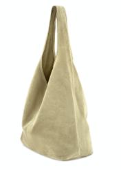 Жіноча сумка-шопер із замші кольору шавлії TORES-1177-8F(W26), діагональний вигляд виробу на білому тлі.