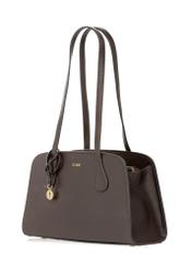 Коричнева сумка через плече TOREC-1236-1H(W26), діагональний вигляд виробу на білому тлі.