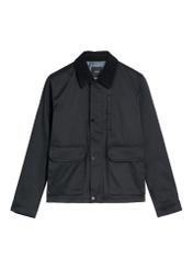 Чорна чоловіча перехідна куртка KURMT-0419-99(W26), вигляд виробу спереду на білому тлі.