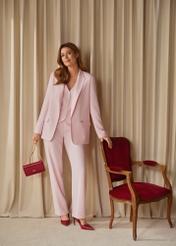 Жіночі елегантні світло-рожеві штани SPODT-0106A-5A(W26)