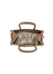 Zamszowa torebka w kolorze beżowym TORES-1191-1B(W26)