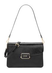 Чорна жіноча сумка-месенджер TOREC-1167-9F(W26), вигляд виробу спереду на білому тлі.