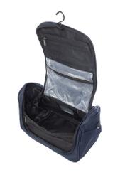 Велика косметичка темно-синього кольору WALNY-0045-7D-14(W26), вигляд продукту всередині на білому тлі.