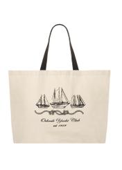 Кремова бавовняна сумка з принтом TOREN-0136-0P(W26), вигляд виробу спереду на білому тлі.