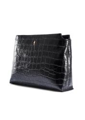 Czarna torebka damska croco TORES-1159-9G(Z26)
