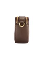 Маленька коричнева жіноча сумочка TOREC-1173-1I(W26), вигляд виробу збоку на білому фоні.