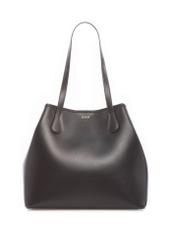 Коричнева жіноча сумка-шопер TOREC-1235-1H(W26), вигляд виробу спереду на білому тлі.