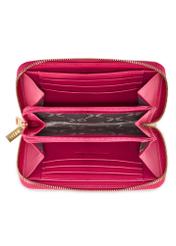 Середній жіночий шкіряний гаманець PORES-0981-0P(W26), вигляд виробу всередині на білому тлі.