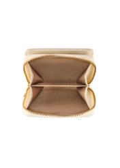 Кремовий жіночий гаманець середнього розміру POREC-0412-0B(W26), вигляд товару всередині на білому тлі.