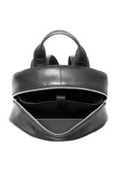 Чоловічий чорний шкіряний рюкзак TORMS-0472-99(Z25), вигляд товару всередині на білому тлі.