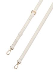 Кремова жіноча сумочка з монограмою TOREC-1159-0B(W26), крупний план деталі виробу на білому фоні.