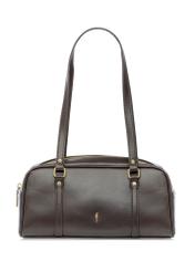 Темно-коричнева сумка через плече TOREC-1233-1I(W26), вигляд виробу спереду на білому тлі.