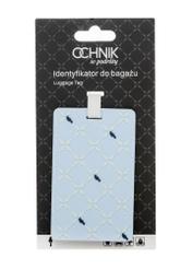 Багажна бирка AW-012-0007-7P(W26), вигляд продукту з упаковкою на білому тлі.