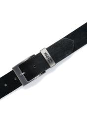 Skórzany czarny pasek męski PASMS-0127A-99(Z26)