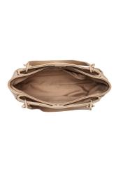 Бежева жіноча сумка зі штучної шкіри TOREC-0998-1D(W26), вигляд виробу всередині на білому тлі.