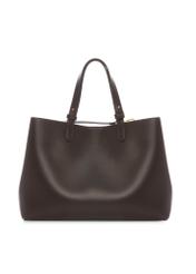 Коричнева жіноча сумка-шопер TOREC-1240-1H(W26), вигляд виробу зі зворотного боку на білому фоні.