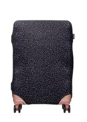 Чохол для валізи середнього розміру в горошок AW-013-0007-9P-M(W26), вигляд виробу спереду на валізі.