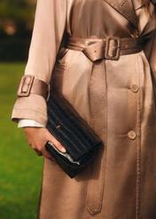 Czarna skórzana torebka damska croco TORES-1234-9G(W26)