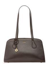 Коричнева сумка через плече TOREC-1236-1H(W26), вигляд виробу спереду на білому тлі.