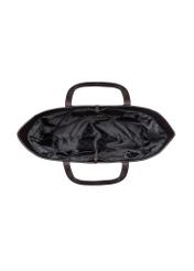 Коричнева велика шкіряна жіноча сумка TORES-1299-1H(W26), вигляд виробу всередині на білому тлі.