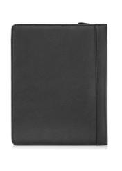 Чоловічий чорний шкіряний портфель TORMS-0410R-9I(W26), вигляд виробу зі зворотного боку на білому фоні.