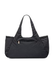 Чорна жіноча сумка-шопер TOREN-0336-99(W26), вигляд виробу зі зворотного боку на білому фоні.