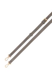 Світло-коричнева жіноча сумочка з монограмою TOREC-1180-1K(W26), вигляд ремінця виробу на білому фоні.