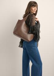 Brązowa torebka shopper damska TOREC-1259-1H(Z26)