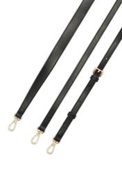 Чорна жіноча сумка зі штучної шкіри TOREC-1081-99(W26), вигляд виробу з ремінцями на білому фоні.