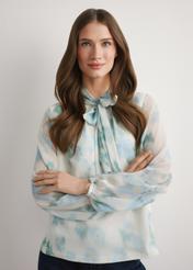 Жіноча блузка в квіти BLUDT-0208-7P(W26)