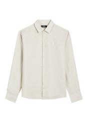 Бежева чоловіча лляна сорочка KOSMT-0321A-1A(W26)