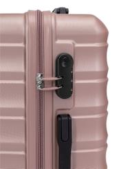 Маленька валіза на колесах WALAB-0081-5X-19(W26), вигляд замка виробу на білому фоні.