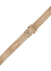 Бежевий шкіряний жіночий ремінь PASDS-0341-1A(W26), вигляд виробу зверху на білому тлі.