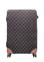 Коричневий чохол для великої валізи AW-013-0006-1P-L(W26), вигляд виробу спереду на валізі.