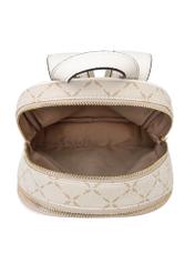 Кремовий жіночий рюкзак з монограмою TOREC-1026-0P(W26), вигляд виробу всередині на білому тлі.