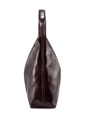 Велика жіноча сумка коричневої шкіри TORES-1179-1I(W26), вигляд збоку на білому тлі.